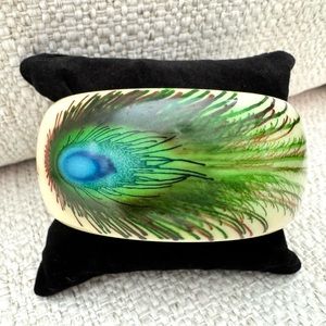 Artisan Nepal Peacock Bangle Bracelet